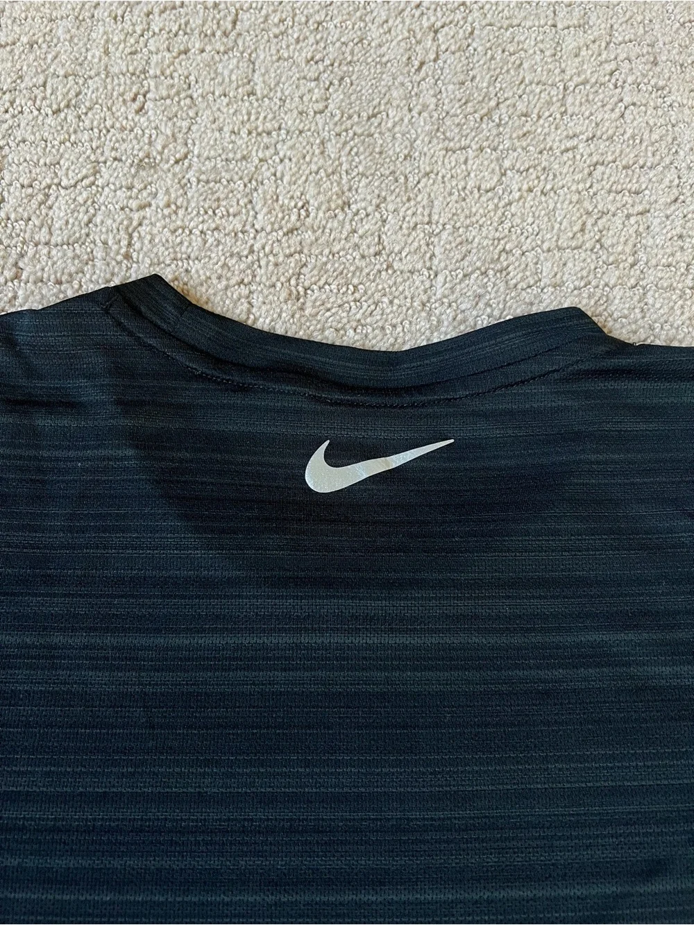 Nike Black Short-Sleeve Dri-FIT Athletic Running Tee